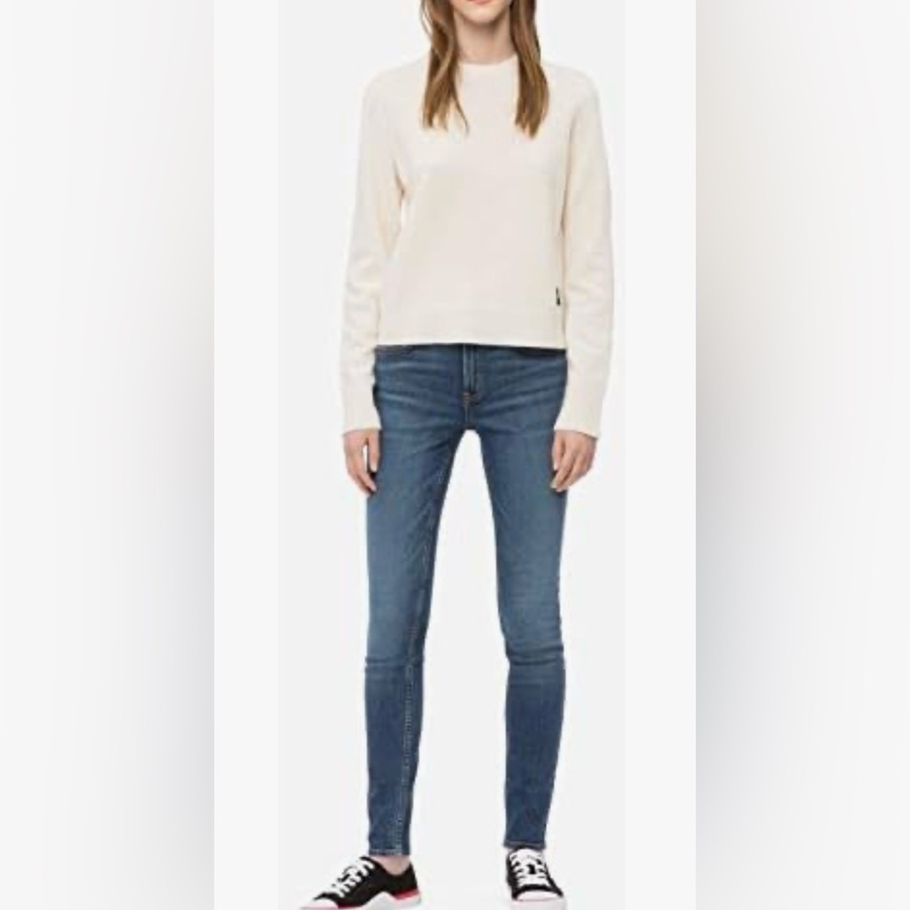 CALVIN KLEIN Ultra High Rise Skinny Jeans Womens Size 4 Dark Wash Classic - Picture 2 of 14